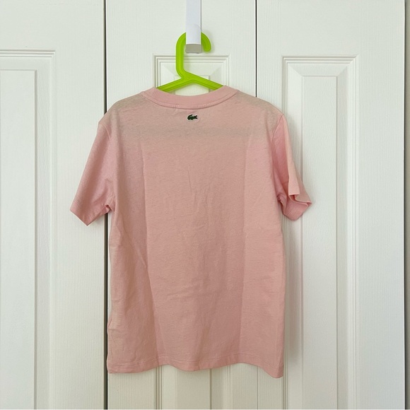 🆕Lacoste girl cotton t-shirt size10 140cm light pink - Picture 3 of 6